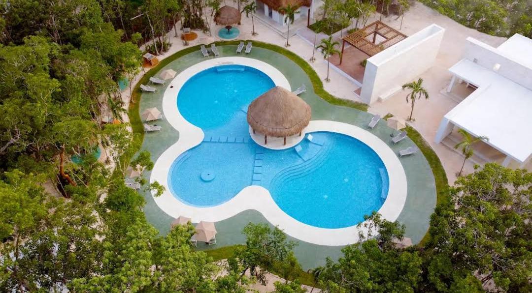 2-Bedroom Condo By The Jungle W/ Swimming Pool プエルト・モレロス エクステリア 写真